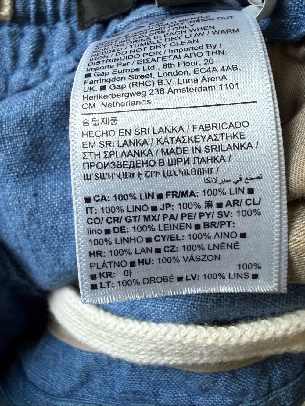 Banana Republic Linen Blue Flat Front Casual Shorts Cruise Summer Breathable Air - Picture 11 of 11